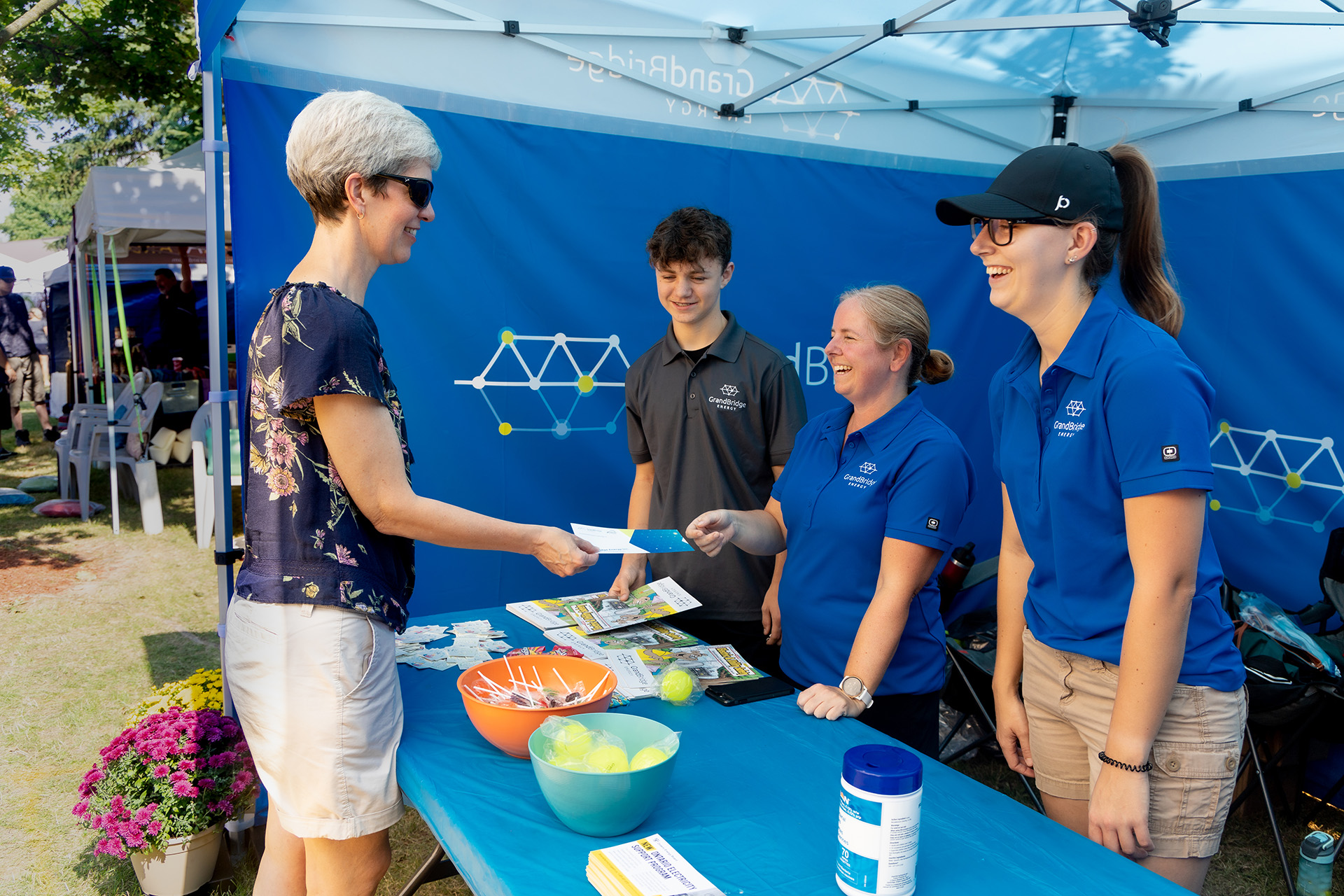 GrandBridge Energy holds a booth at St. George Applefest.