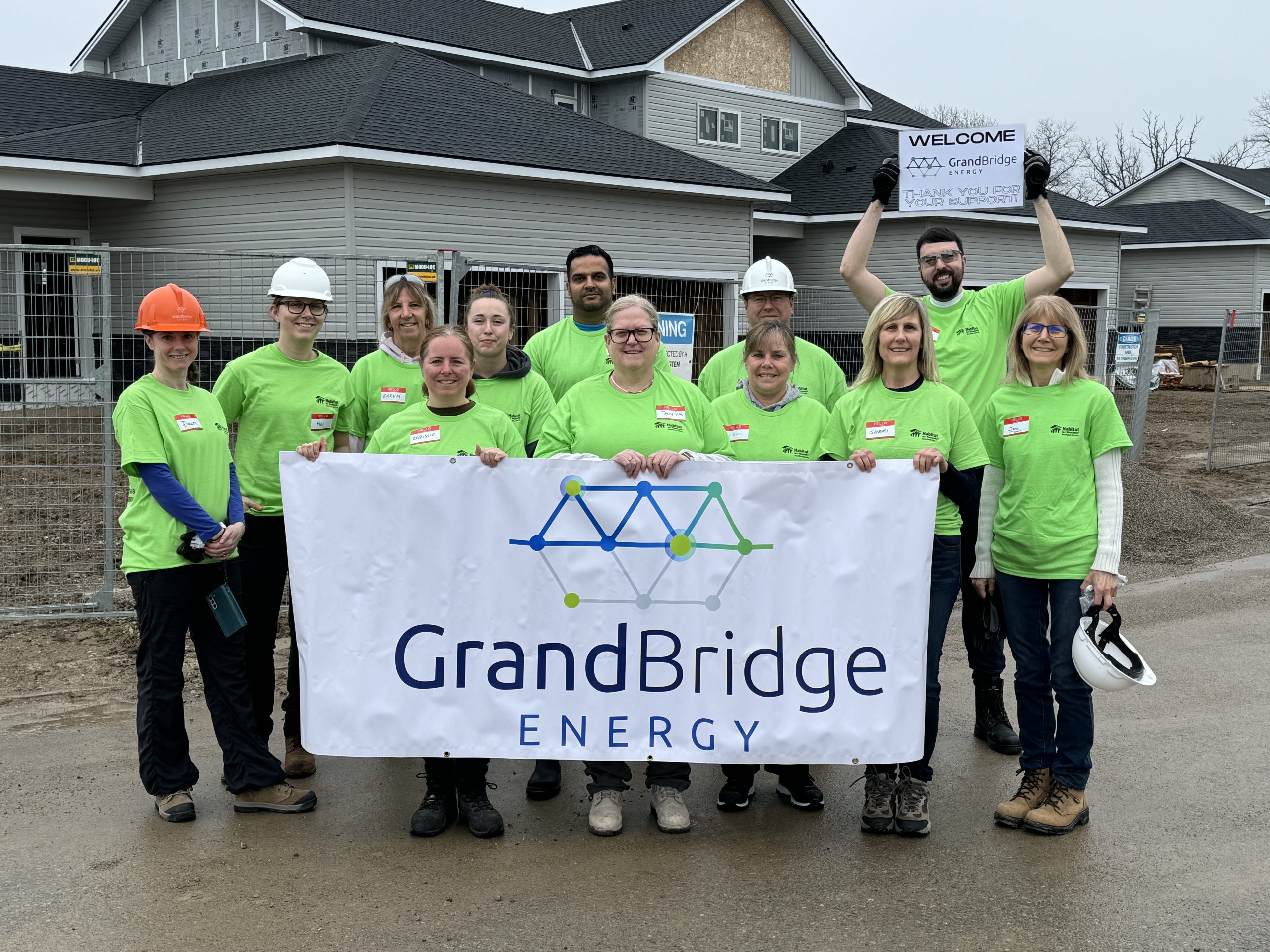 GrandBridge Energy helps Habitat for Humanity with building a house.