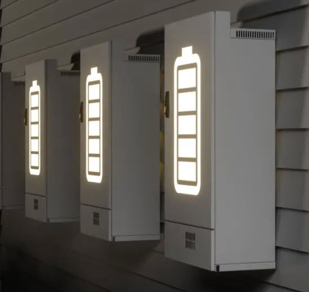 Example of a home battery storage set up
