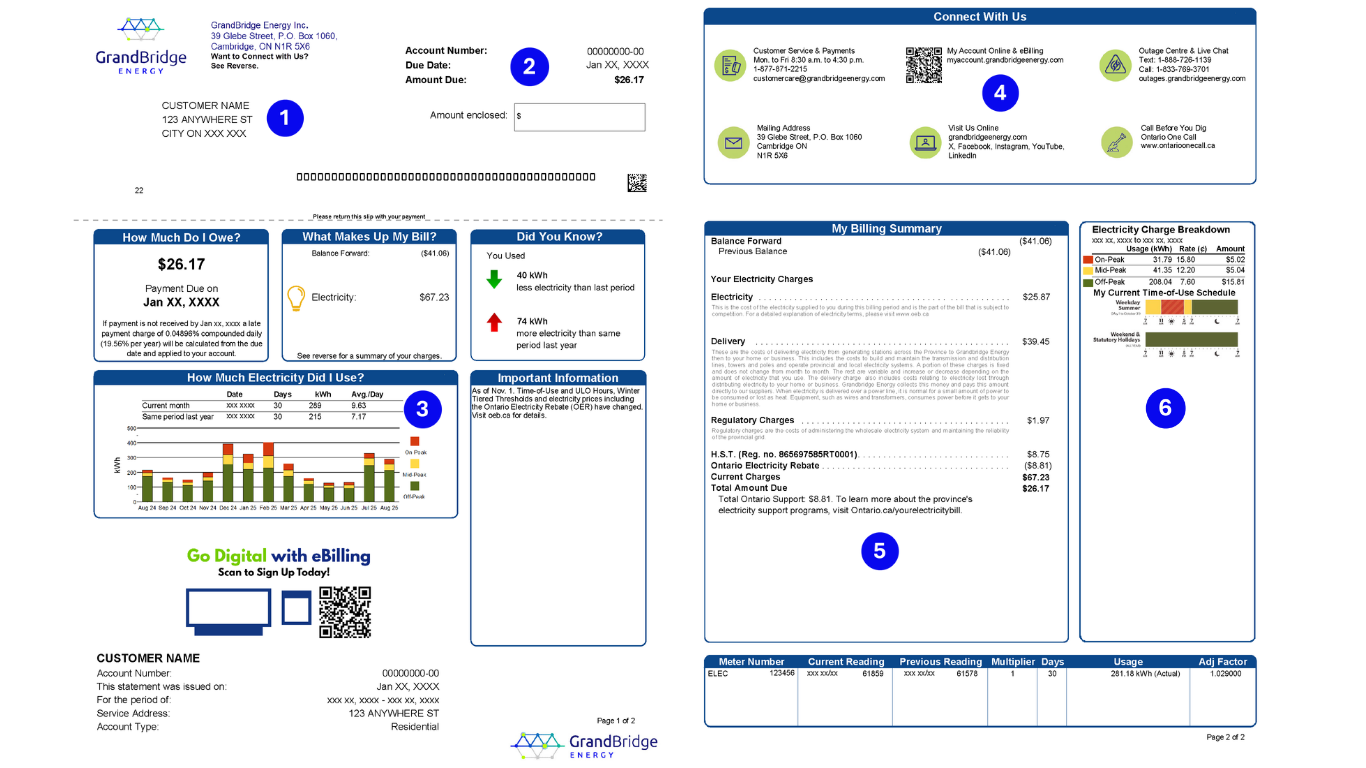 Picture of an Electric only bill