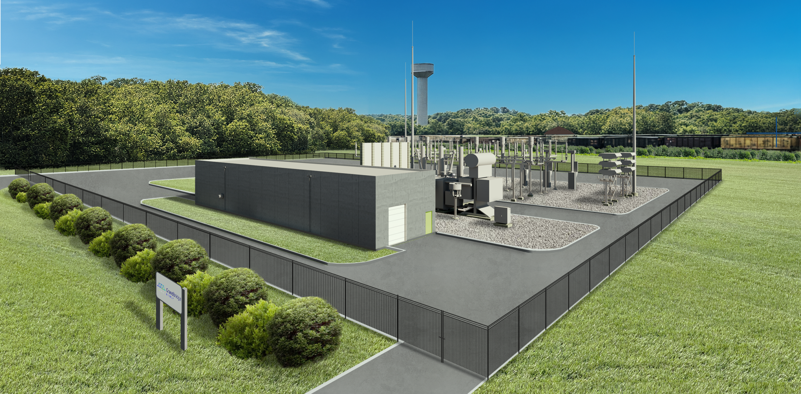 A 3D rendering of Municipal Transformer Station #2 Project